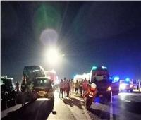 سقوط أتوبيس وسيارة ملاكي بإحدى الترع في أوسيم وإصابة شخصين