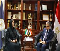 وزير السياحة والآثار يبحث مع سفيرة الإمارات بالقاهرة تعزيز التعاون المشترك