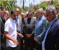 محافظ البحيرة يستقبل وزير الري خلال زيارته لمزارع إدكو ورشيد