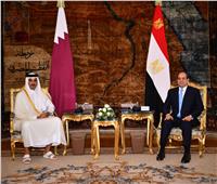 أمير قطر يشيد بالجهود المصرية لإعادة إعمار قطاع غزة