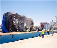 ميناء العريش يستقبل أول سفينة حمولات ثقيلة لمعدات محطة الكهرباء بشمال سيناء
