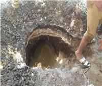 إصلاح كسر بماسورة مياه عمومية بمركز أوسيم بالجيزة