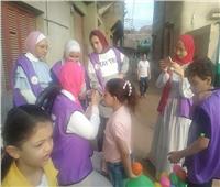 نادي التطوع بمركز شباب سنهرة يشاركون فرحة الأطفال بعيد الأضحى