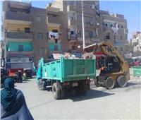 استمرار حملات النظافة بحي شمال مدينة مطاى في المنيا 