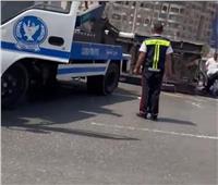 إنقلاب سيارة على طريق مصر إسكندرية الصحراوي بأكتوبر