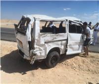 إصابة 15 شخصا إثر انقلاب سيارة ميكروباص بصحراوي البحيرة 