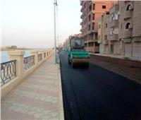 الانتهاء من رصف شارع كورنيش النيل بمدينة المراغة بتكلفة 2.3 مليون جنيه