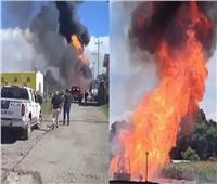 انفجار خط غاز في المكسيك وإخلاء كامل لسكان المنطقة المجاورة | فيديو