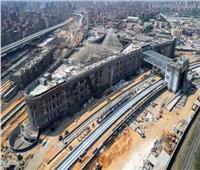 تصوير جوي يرصد أعمال تنفيذ محطة مصر الجديدة للقطارات بـ«شتيل»| فيديو