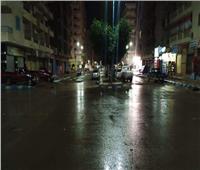 سقوط أمطار خفيفة بمدينة مرسي مطروح 