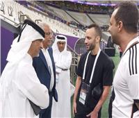رئيس الاتحاد القطري يجتمع بأحمد وأمير مرتضى قبل تدريب الزمالك 