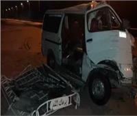 إصابة 7 في حادث انقلاب سيارة ميكروباص بالطريق الإقليمي