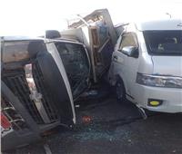 إصابة 3 أشخاص في تصادم 7 سيارات على طريق الإسكندرية - مطروح