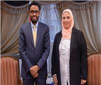 القباج تستقبل وزير الشئون الاجتماعية بجمهورية الصومال