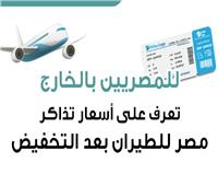 إنفوجراف| أسعار تذاكر مصر للطيران بعد التخفيض للمصريين بالخارج