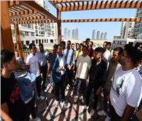وفد طلاب الجامعة المصرية الروسية يزور مدينة العلمين الجديدة