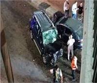 إصابة 5 أشخاص في حادث تصادم سيارة أعلى كوبري المنيب 