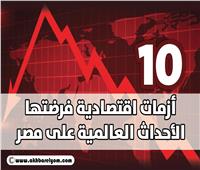 10 أزمات اقتصادية فرضتها الأحداث العالمية على مصر | انفوجراف 