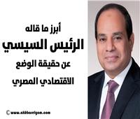 أبرز ما قاله الرئيس السيسي عن وضع الاقتصاد المصري | انفوجراف