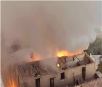 شاهد اللقطات الأولى لحريق مدرسة في قنا | خاص