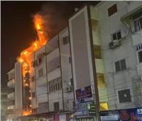 السيطرة على حريق مطعم أمام المستشفى التعليمي بشبين الكوم في المنوفية