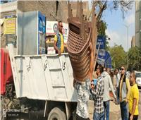 بالصور| رفع 110 حالة إشغال لمحال ومنشآت تجارية مخالفة بشوارع إمبابة