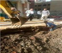  إصلاح خط مياه الشرب بشارع الزراعة بمدينة الزقازيق 