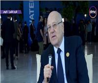 رئيس وزراء لبنان : حجم الحضور بقمة المناخ يؤكد نجاح مصر في حشد القوى العالمية 