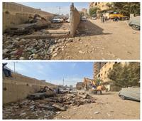 محافظة الجيزة: إزالة التعديات والجراحات المقامة بأحد شوارع حي العمرانية 