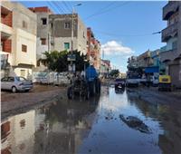رفع مياه الأمطار بمصيف بلطيم وسيدي سالم| صور