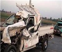 إصابة 5 أفراد في حادث تصادم بين سيارة نصف نقل وتروسيكل بالمنوفية 