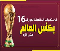 إنفوجراف| المنتخبات المتأهلة لدور الـ 16 بكأس العالم 2022  حتى الأن