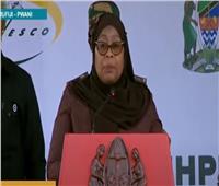 رئيسة تنزانيا توجه الشكر للسيسي على إنجاز مشروع سد جوليوس بأيادي مصرية