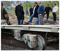 خروج قطار ركاب عن قضبان السكة الحديد في أبو النمرس دون إصابات