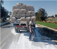 سقوط كميات كبيرة من الجبس على طريق «الإسماعيلية / الزقازيق» الزراعي 