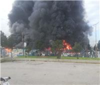 اندلاع حريق بأحد أسواق مدينة طرابلس اللبنانية