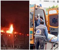 إصابة 3 عمال باختناق داخل حريق مصنع المخبوزات بأكتوبر