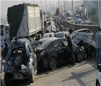 كثافات مرورية أعلى «دائري المريوطية» بسبب تصادم سيارتين وأتوبيس