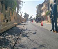 استكمال أعمال رصف شارع بورسعيد بمركز سمالوط