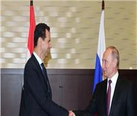 الأسد يجدد التأكيد لبوتين دعم بلاده لموسكو