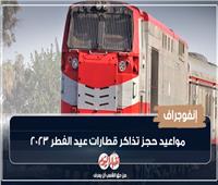 مواعيد حجز تذاكر قطارات عيد الفطر 2023| إنفوجراف