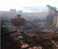 السيطرة على حريق هائل نشب في عدة منازل ببني سويف