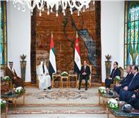 الرئيس والشيخ محمد بن زايد يبحثان سبل تطوير التعاون في جميع المجالات| صور