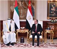 الرئيس يؤكد اعتزاز مصر حكوما وشعبا بالعلاقات مع دولة الإمارات الشقيقة