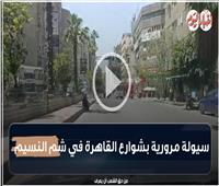 سيولة مرورية بشوارع القاهرة في شم النسيم | فيديو 