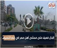 إقبال ضعيف على ممشى أهل مصر في شم النسيم| فيديو 