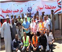 محافظ أسوان يعاين الخدمات المقدمة للقادمين من السودان بموقف كركر الدولي