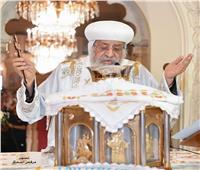البابا تواضروس يصلي قداس عيد «مارجرجس» بالإسكندرية 