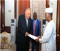 وزير الخارجية يسلم رئيس تشاد رسالة من الرئيس السيسي حول الأزمة السودانية