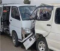إصابة 4 أشخاص في حادث تصادم سيارتين ميكروباص بالبدرشين